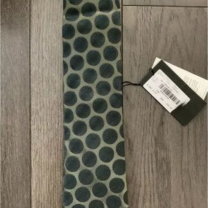 Armani 100% Silk Tie Green Polka Dot